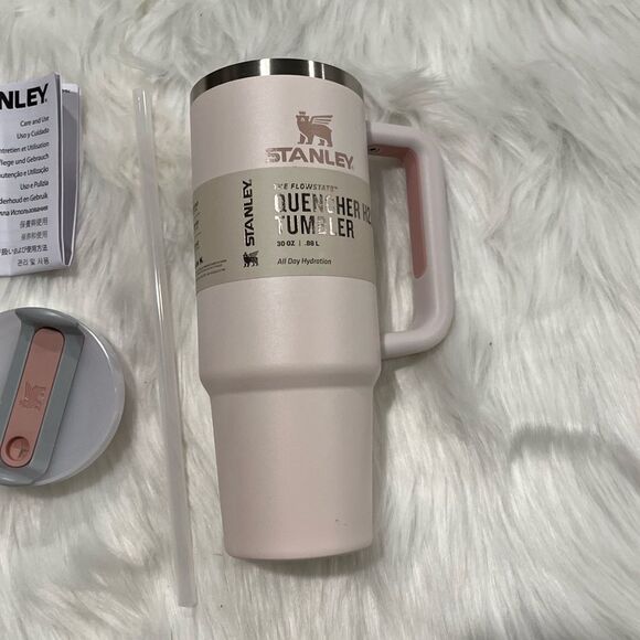 NWT Stanley Flowstate Adventure Quencher H2.0 Travel Tumbler 30 Oz Rose Quartz - Picture 5 of 11
